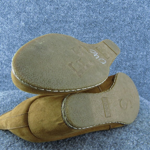 Franco Sarto Annabelle Brown Suede Wedge Ankle Boots Women 9.5 Lace Up - Picture 8 of 9